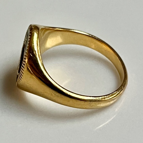 Miansai Men's Ring - Ma'at Gold Vermeil and Sage Enamel  Size 10  MSRP $185 - Picture 3 of 10